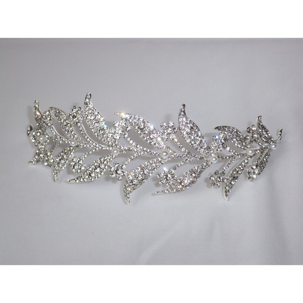 Rhinestone tiara crown, wedding bridal prom princess birthday rhinestone tiara